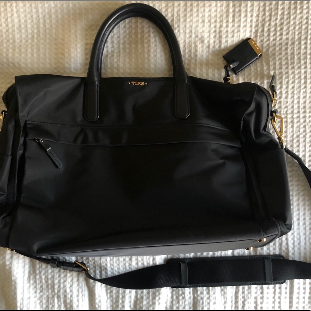 Tumi Black Nylon Laptop Commuter Duffle Bag
